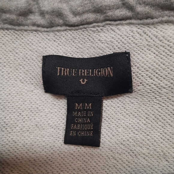 True Religion (Medium) Sequin Boyfriend Grey Sweater - Picture 7 of 11